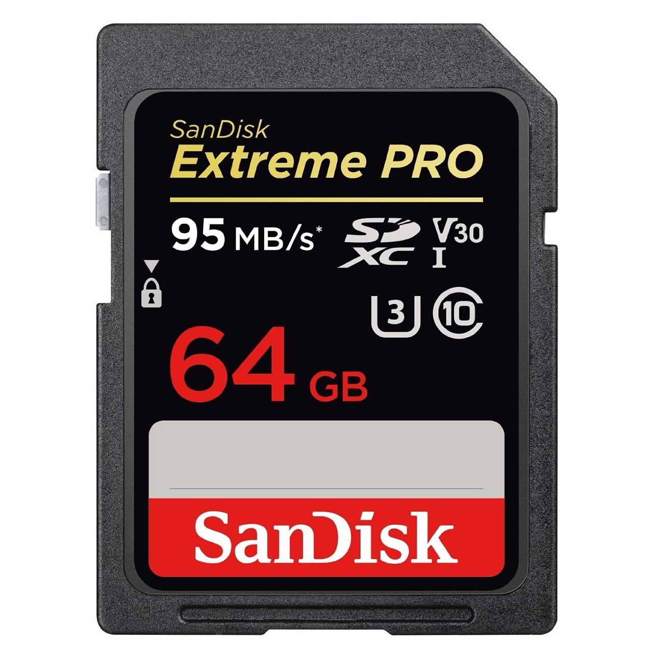 کارت حافظه SDXC سن دیسک مدل Extreme Pro V30 کلاس 10 استاندارد UHS-I U3 سرعت 633X 95MBps ظرفیت 64 گیگابایت