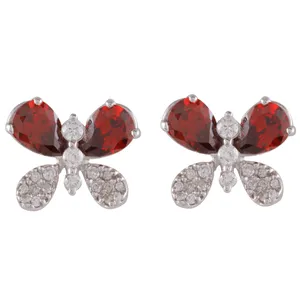 گوشواره طلا 18 عیار زنانه جواهری گاندی مدل A3936