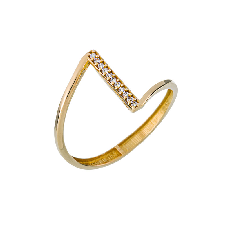 انگشتر طلا 18 عیار زنانه جواهری سون مدل 2510