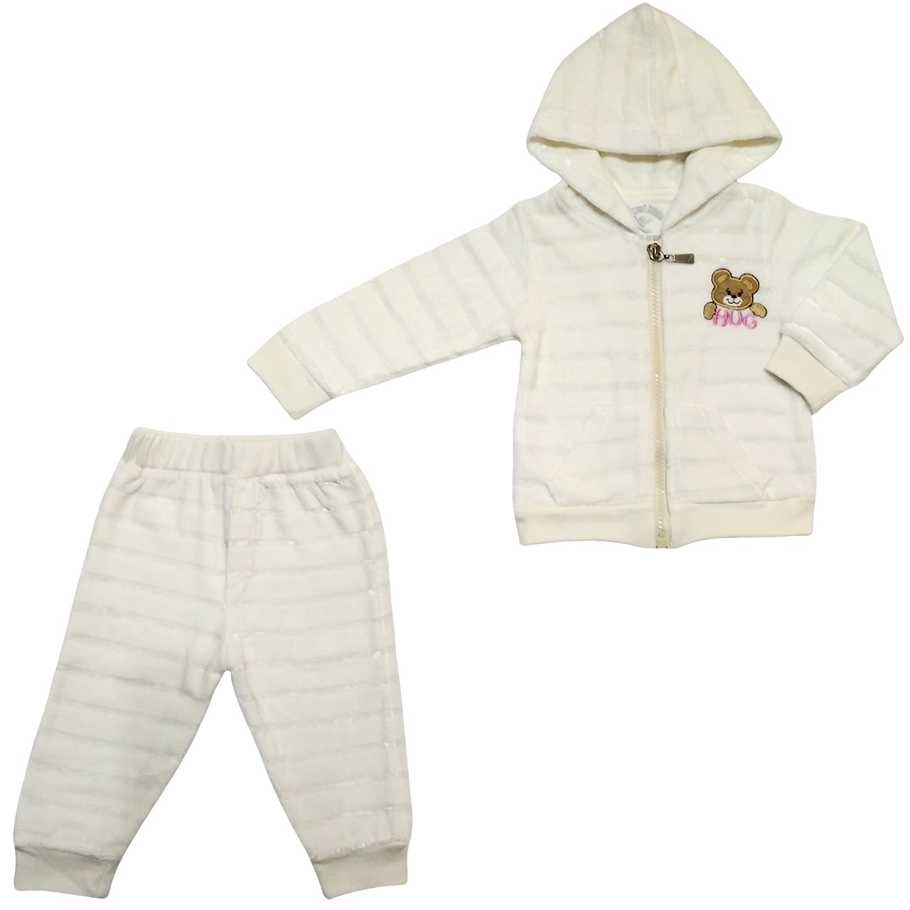 ست سویشرت و شلوار نوزاد طرح HUG کد M222