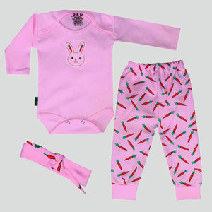 نقد و بررسی ست 3 تکه لباس نوزادی طرح هویج کد 1083 توسط خریداران