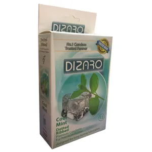 کاندوم دیزارو مدل DOTTED RIBBED COOL MINT کد D07 بسته 12 عددی