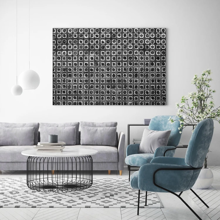 تابلو شاسی طرح کاشی قدیمی کد 283