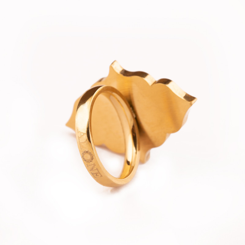 انگشتر طلا 24 عیار زنانه الون طرح طاووس انگشتر طلا 24 عیار زنانه الون طرح طاووس