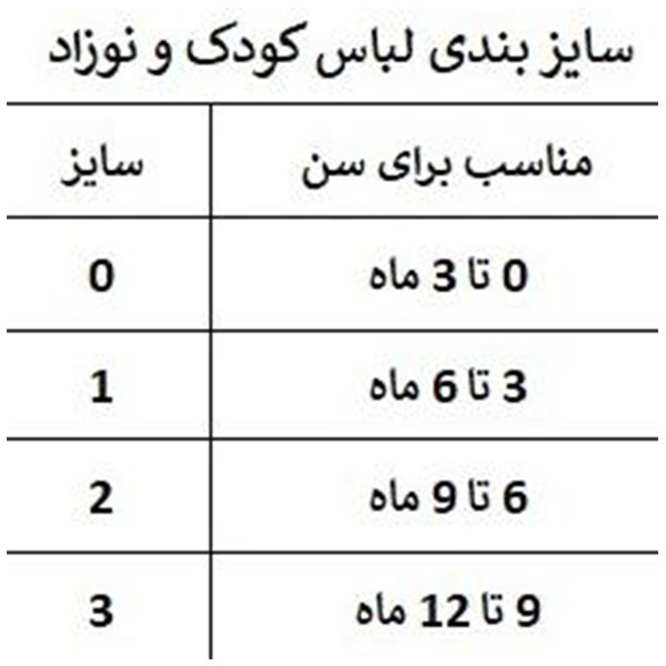بادی نوزاد تیکوبیبی کد 00029