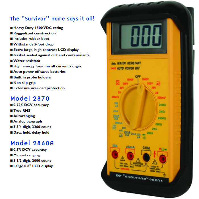 مولتیمتر بی کی پرسیژن مدل 2860A مولتیمتر بی کی پرسیژن مدل 2860A