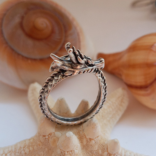 انگشتر مردانه طرح اژدها کد AN-DRA1