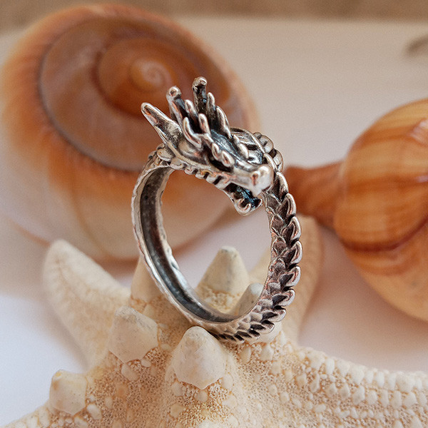 انگشتر مردانه طرح اژدها کد AN-DRA1