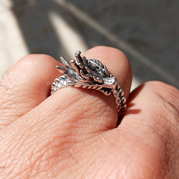 انگشتر مردانه طرح اژدها کد AN-DRA1