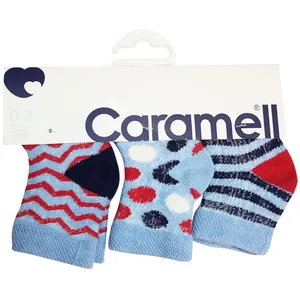 جوراب نوزاد کارامل مدل n346 مجموعه 3 عددی