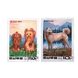 تمبر یادگاری طرح حیوانات مدل DOGS کد D-604 مجموعه 2 عدد