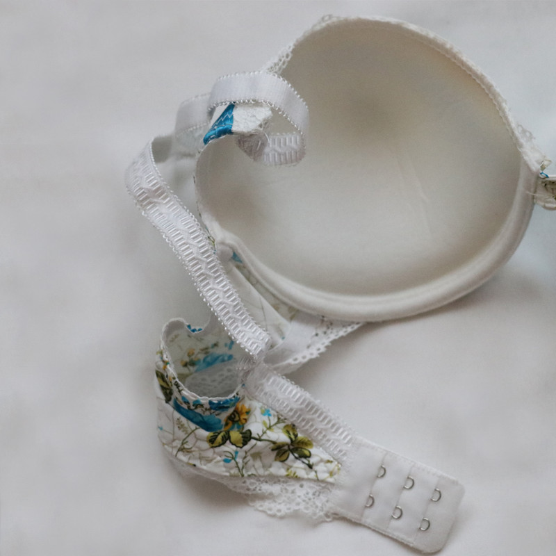 ست سوتین و شورت زنانه پانیذ مدل اسفنجی گلدار کد C-007