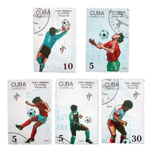 تمبر یادگاری طرح ورزشی مدل ITALIA90 کد F-614 مجموعه 5 عددی