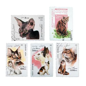 تمبر یادگاری طرح حیوانات مدل CATS کد C-618 مجموعه 5 عدد