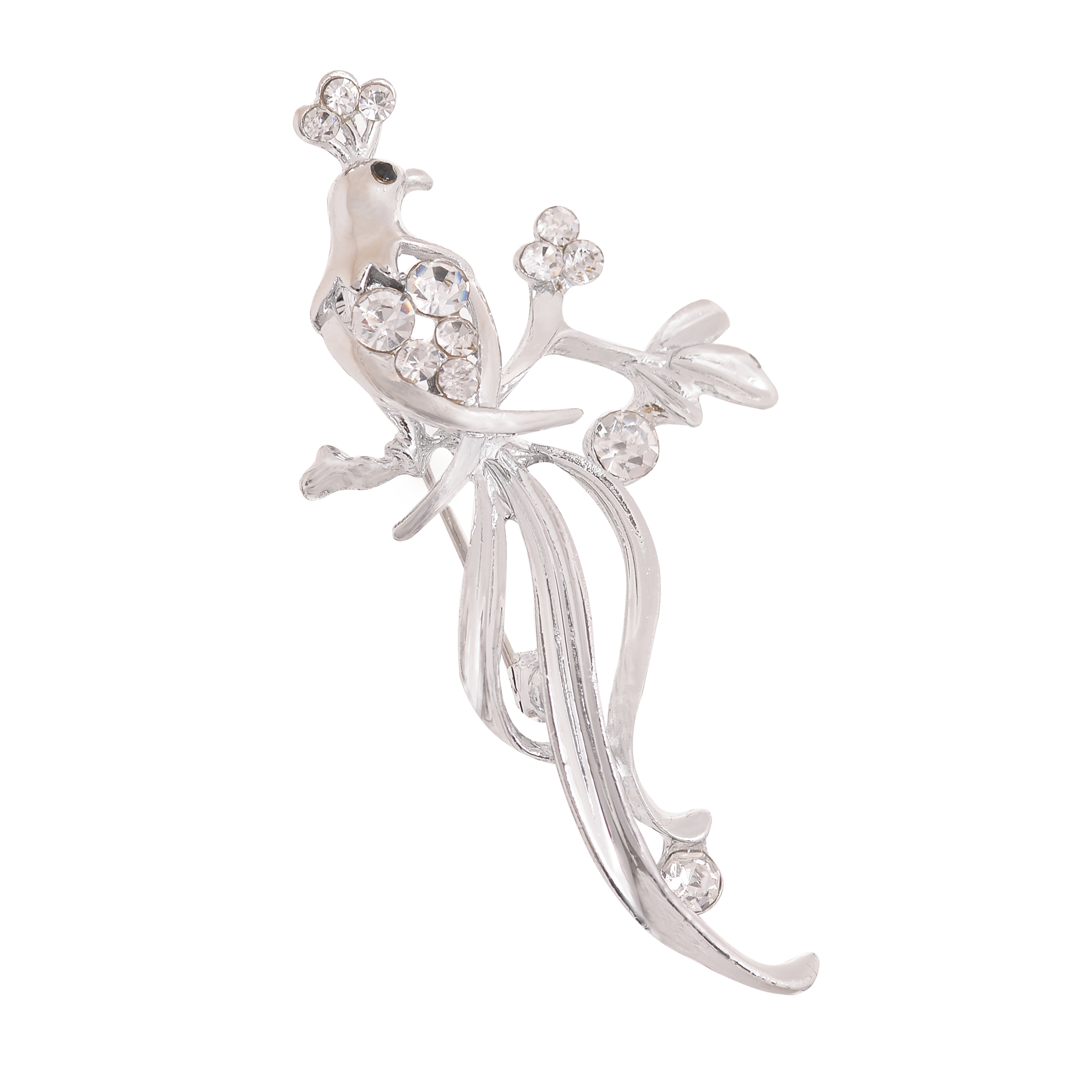 گل سینه زنانه طرح طاووس کد GS1051