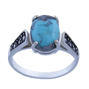   انگشتر نقره زنانه بازرگانی میلادی کد AW_207