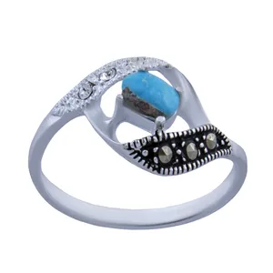  انگشتر نقره زنانه بازرگانی میلادی کد AW_208