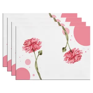 زیربشقابی طرح گل کد IDM 201 بسته 4 عددی