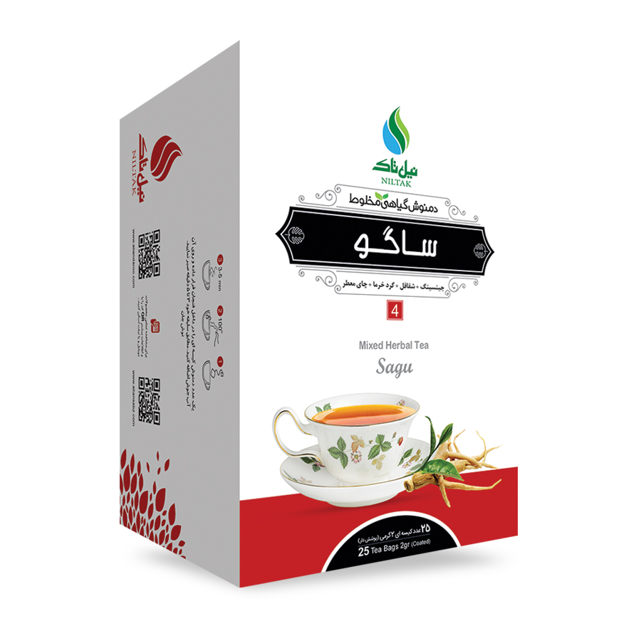 دمنوش کیسه ای نیل تاک ساگو بسته 25 عددی