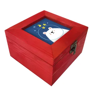 جعبه هدیه چوبی کد A75