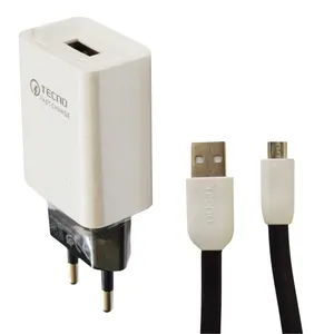 شارژر دیواری تکنو مدل POWER SET به همراه کابل تبدیل microUSB