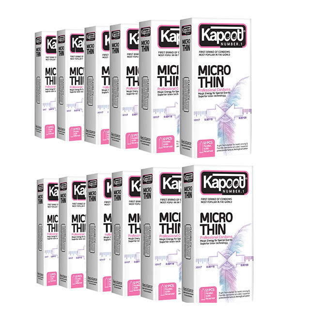 کاندوم کاپوت مدل Micro Thin مجموعه 12 عددی