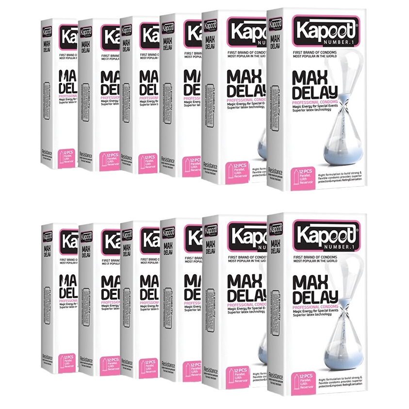 کاندوم کاپوت مدل Max Delay مجموعه 12 عددی