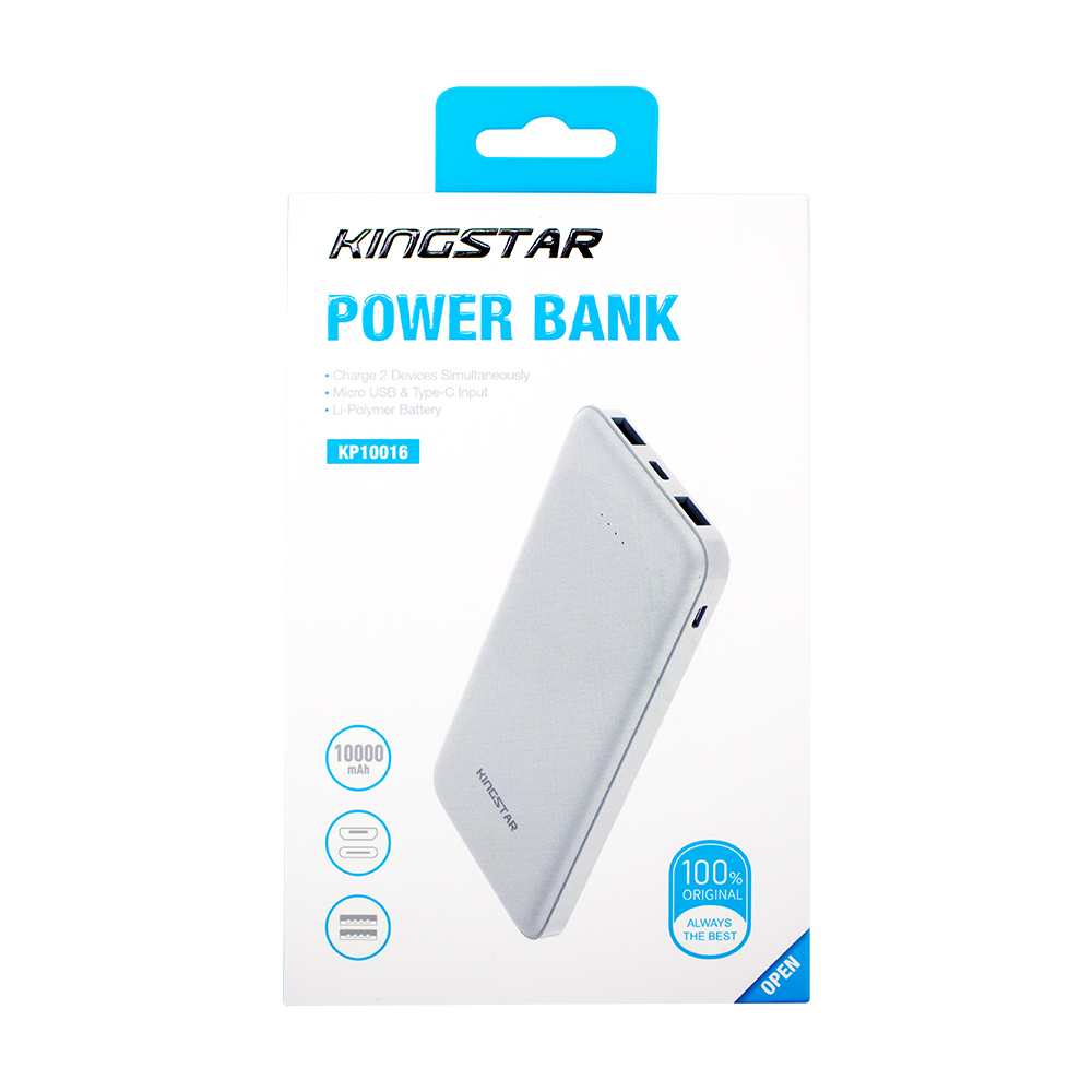 شارژر همراه کینگ استار مدل KP10016 ظرفیت 10000 میلی آمپر ساعت