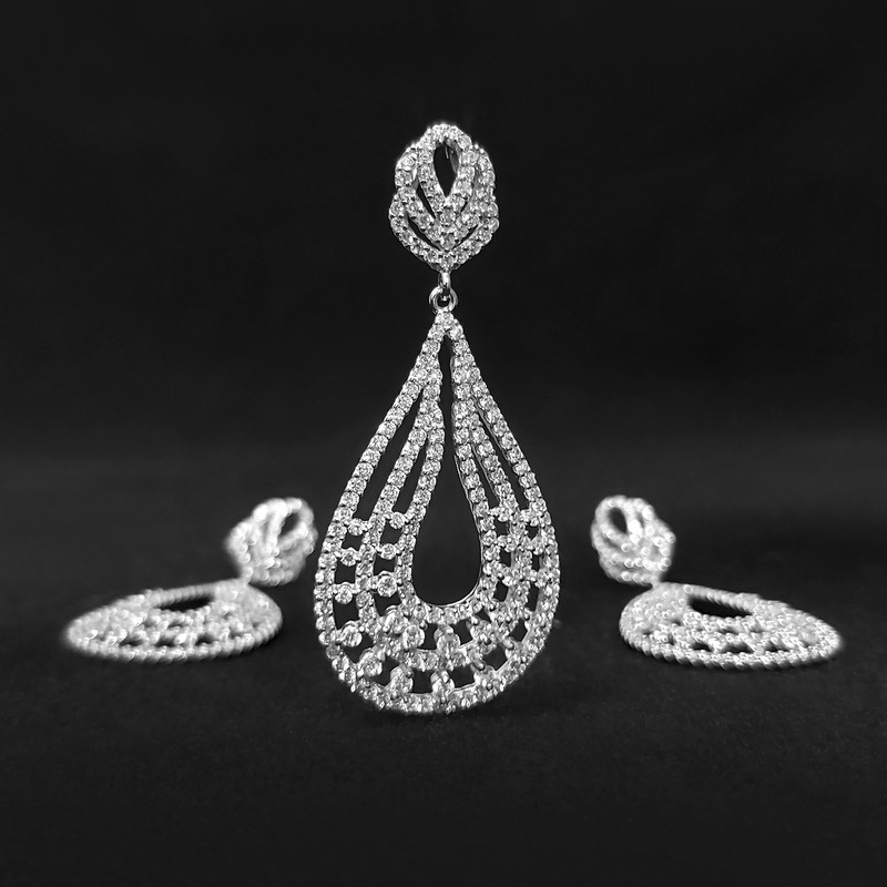 نیم ست نقره زنانه اقلیمه کد NN340 نیم ست نقره زنانه اقلیمه کد NN340