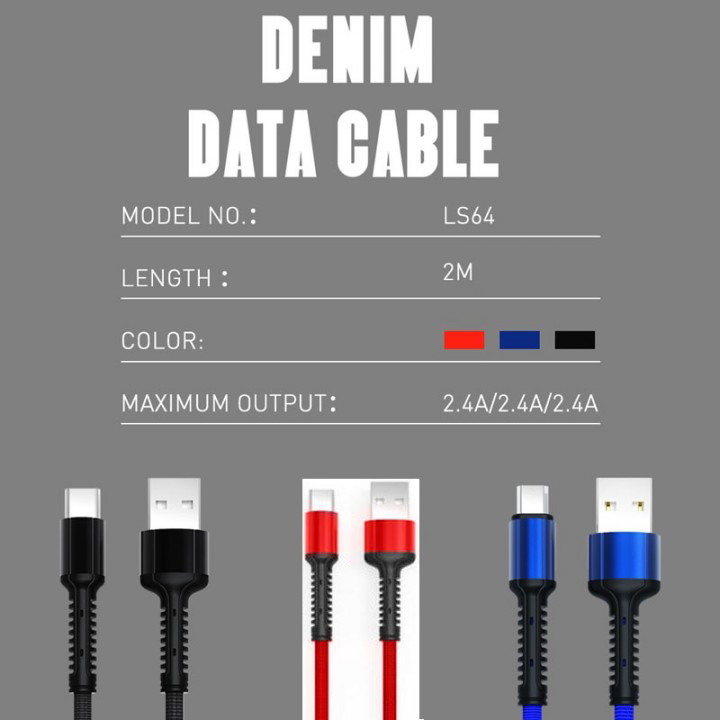 کابل تبدیل USB به microUSB الدینیو مدل LS64 طول 2 متر عکس شماره 5