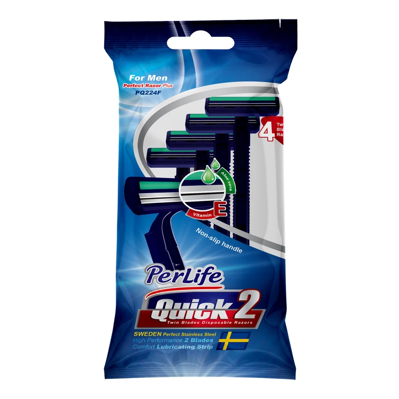 خود تراش پرلایف مدل Quick2 بسته 4 عددی