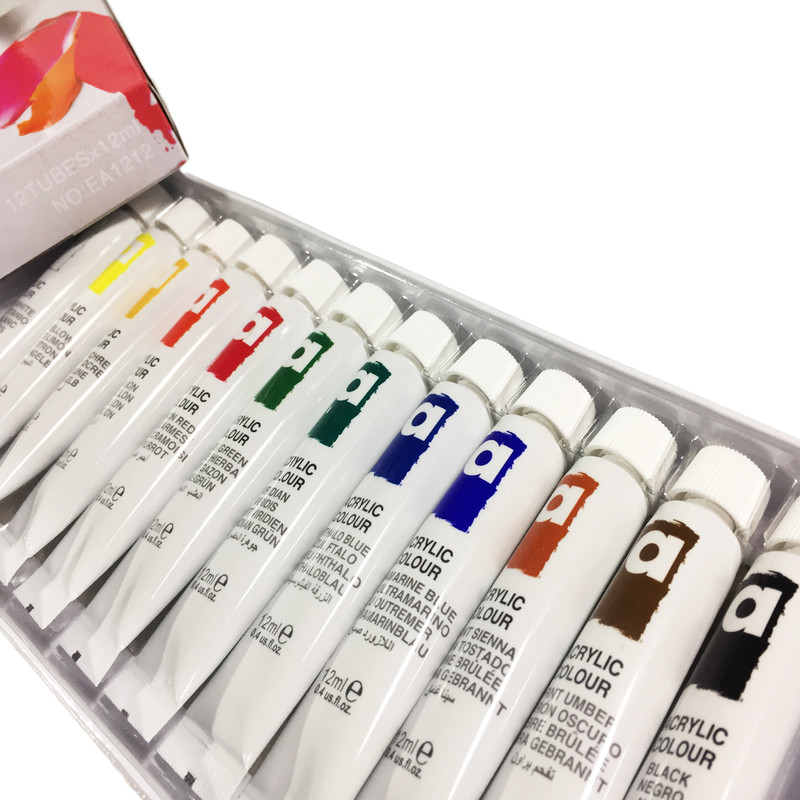 رنگ اکریلیک آرت رنجرز مدل EA1212C-3 حجم 12 میلی‌لیتر بسته 12 عددی