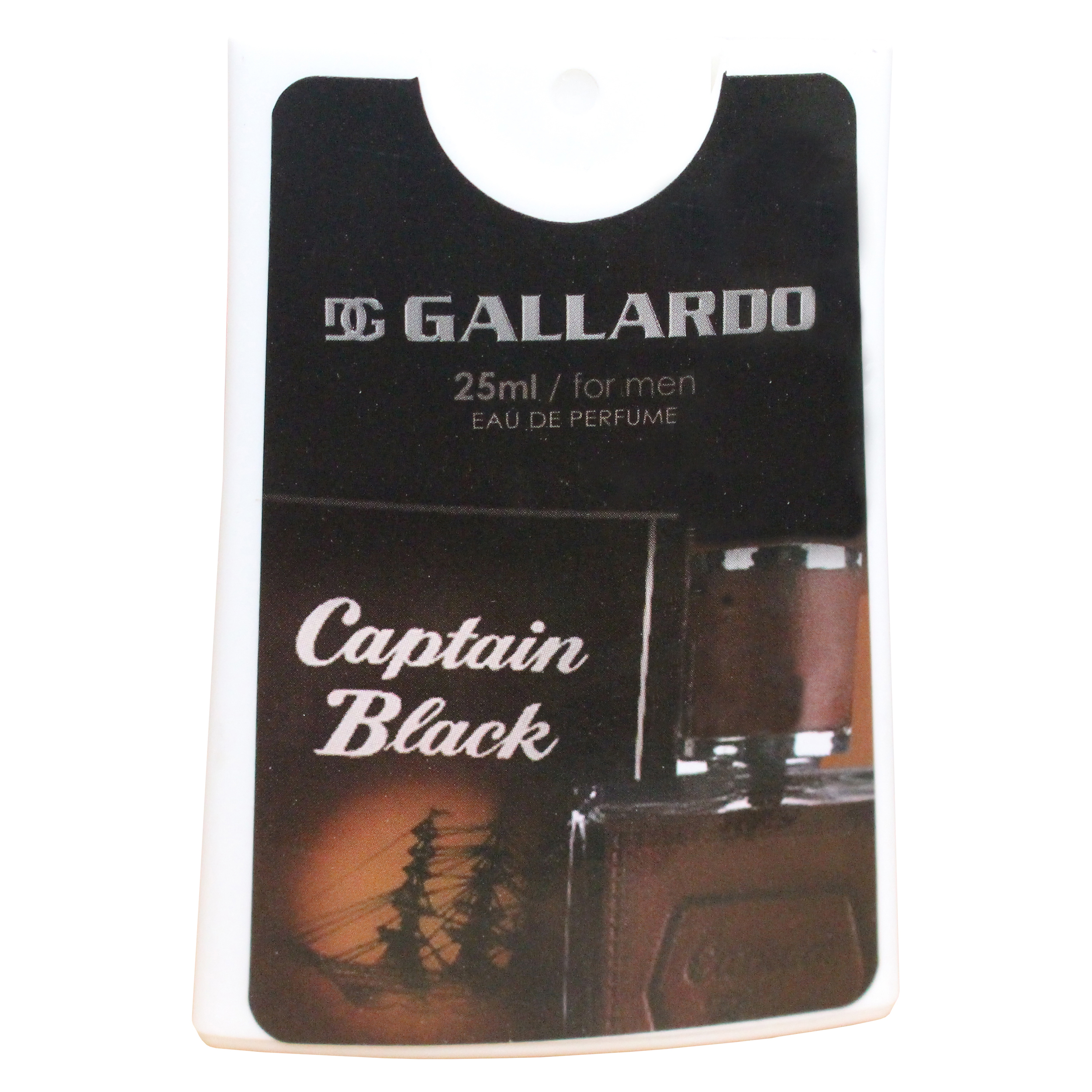 عطر جیبی مردانه گالاردو مدل Captain Black حجم 25 میلی لیتر