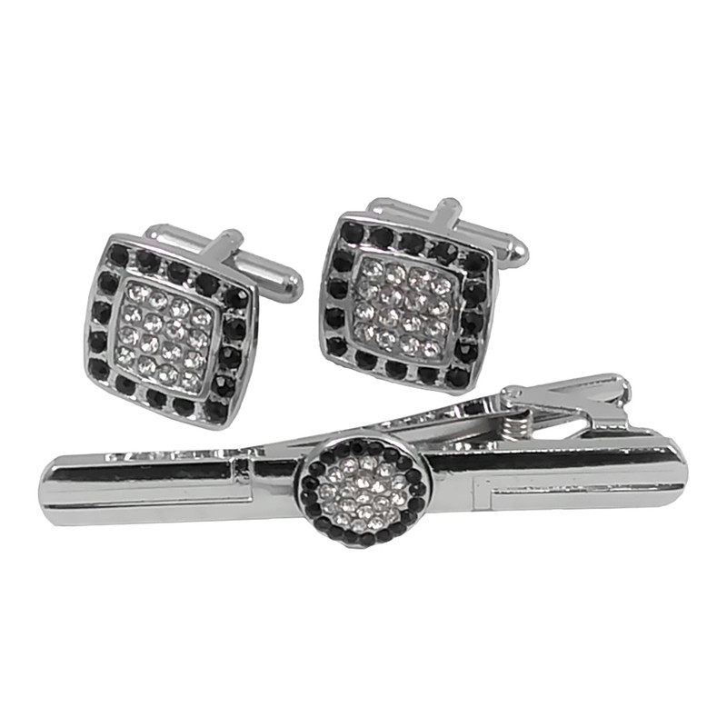 ست دکمه سردست و گیره کراوات مردانه  کد 410