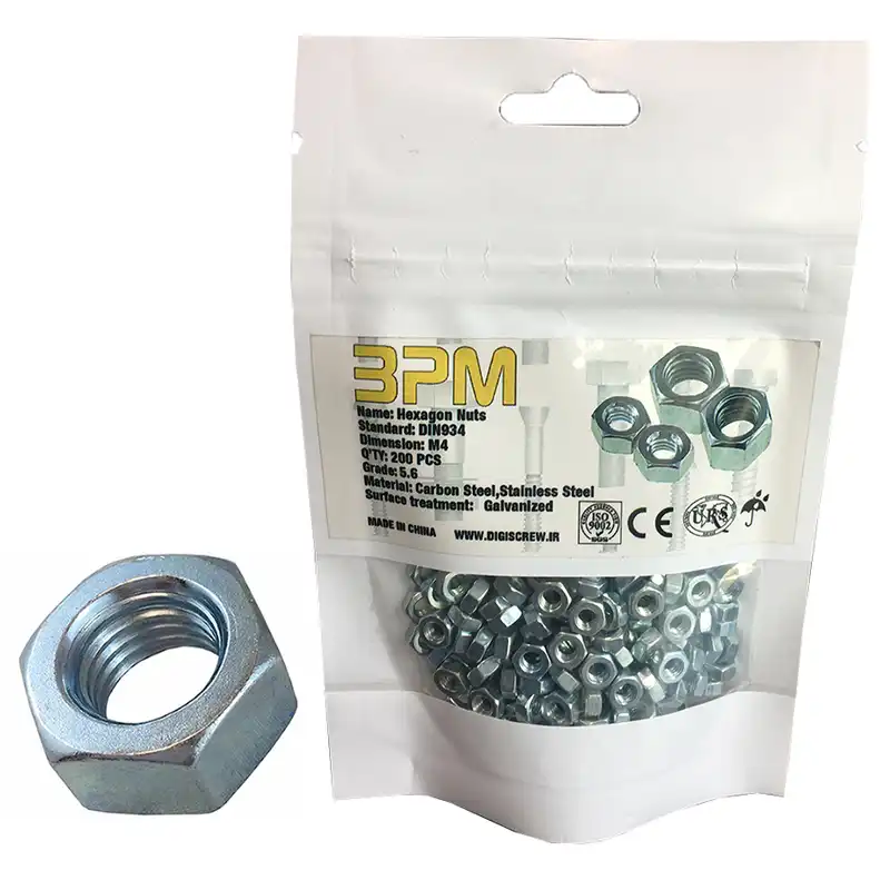 مهره مدل BPM-M4 بسته 200 عددی