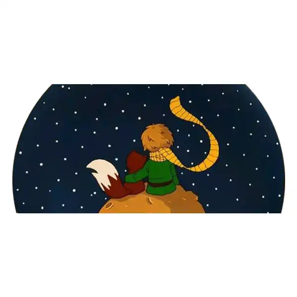 بشقاب دیوارکوب سفالی طرح شازده کوچولو کد D77-S20