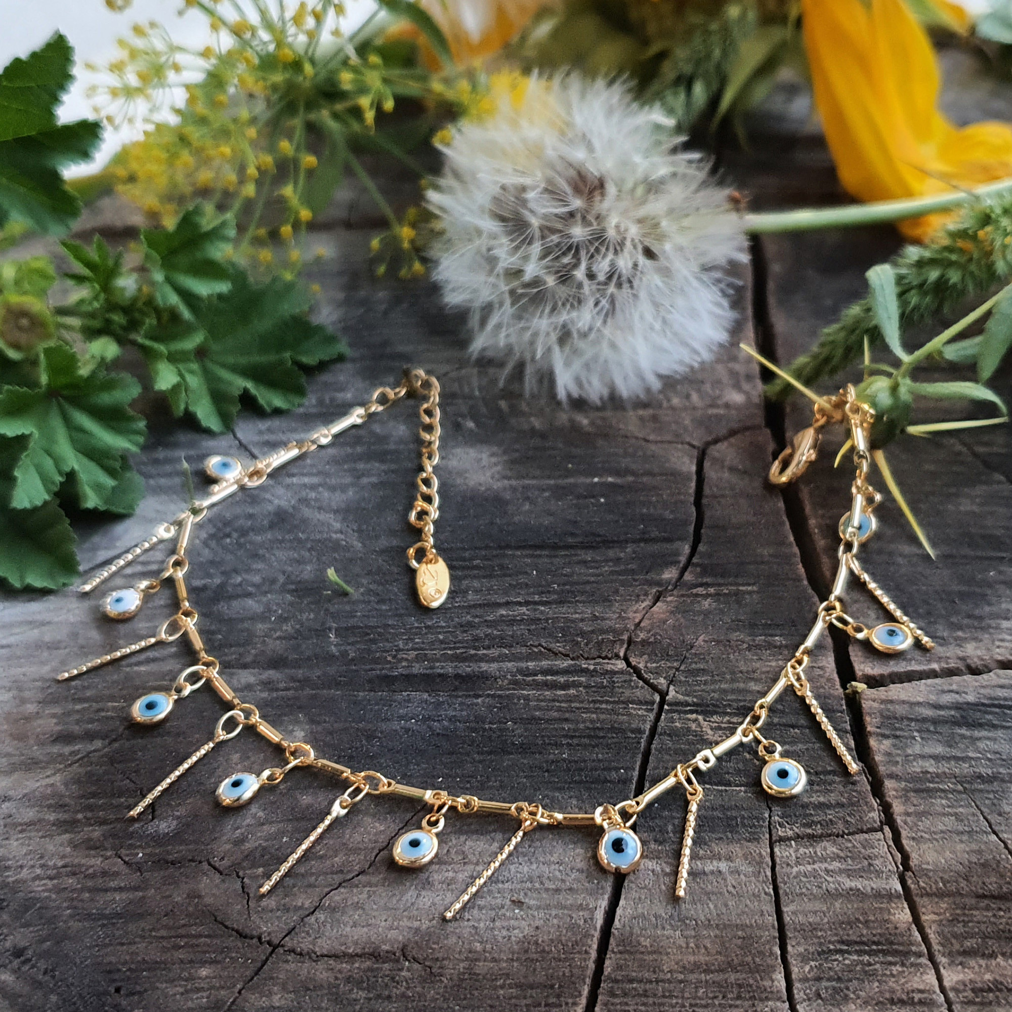 پابند زنانه طرح چشم نظر کد PA1165