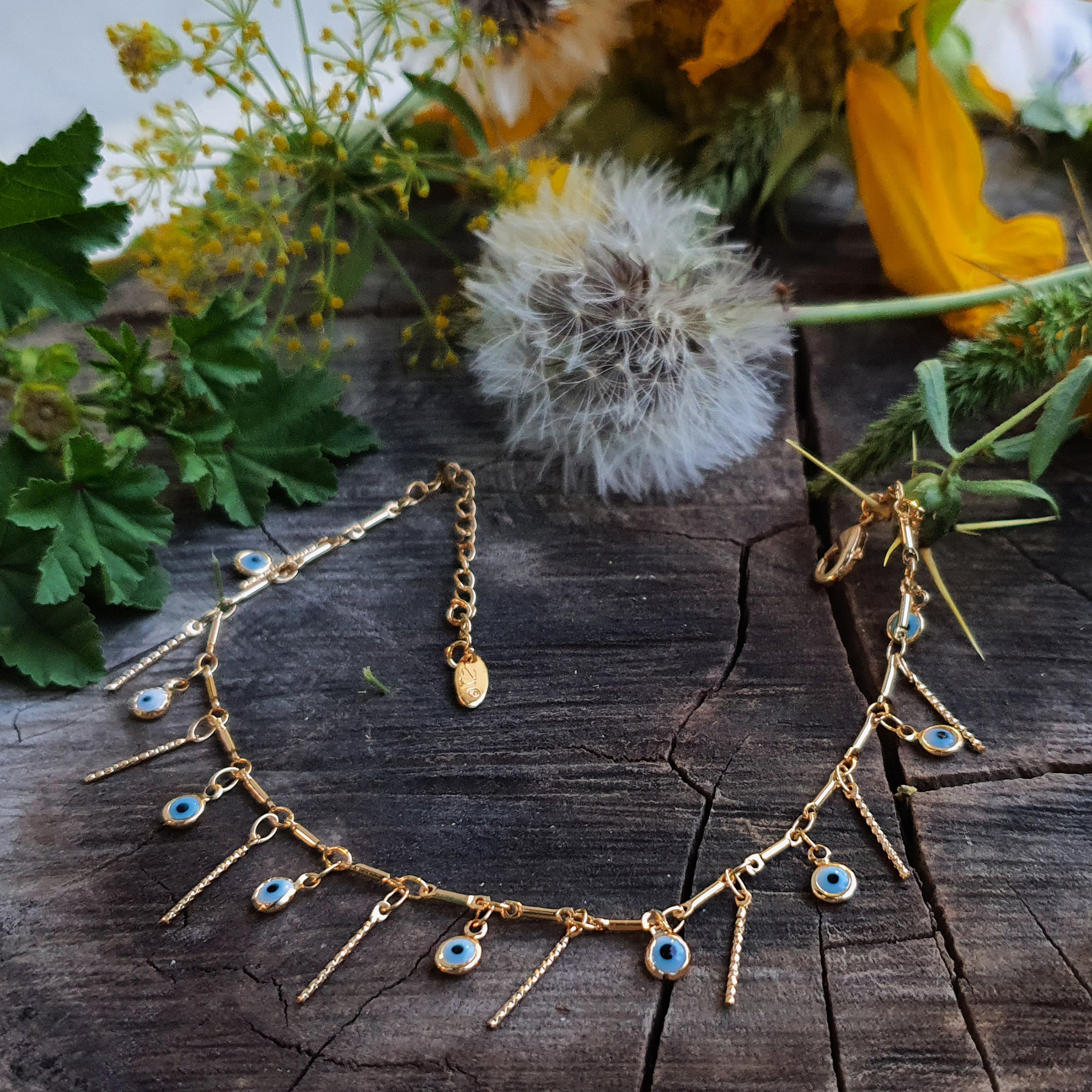 پابند زنانه طرح چشم نظر کد PA1165