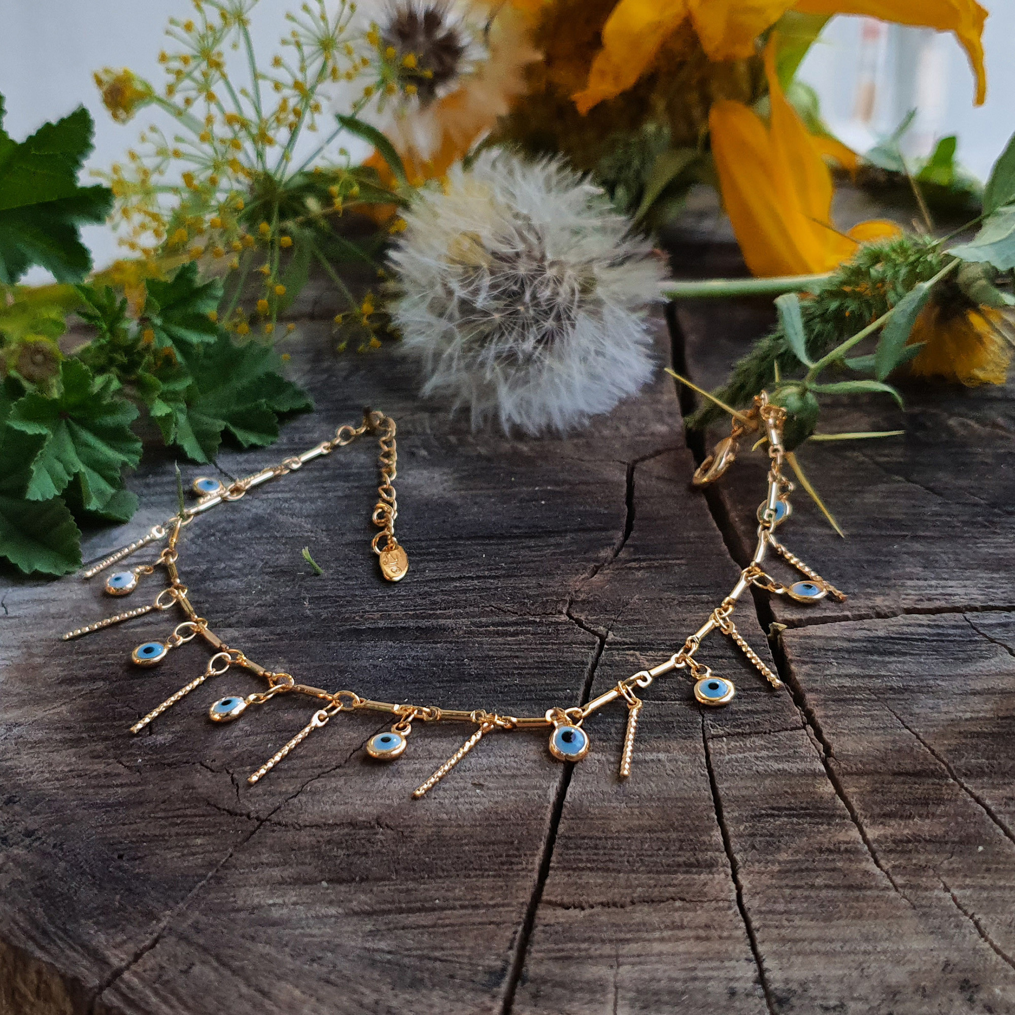 پابند زنانه طرح چشم نظر کد PA1165