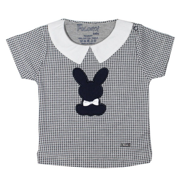 تی شرت آستین کوتاه نوزادی پولونیکس طرح ربیت کد 17-11901
