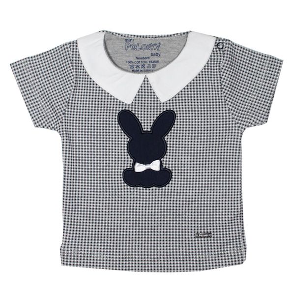 تی شرت آستین کوتاه نوزادی پولونیکس طرح ربیت کد 17-11901 -  - 1