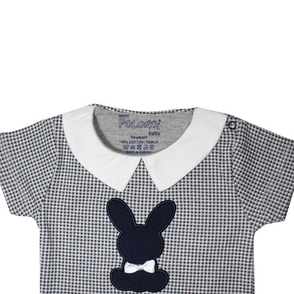تی شرت آستین کوتاه نوزادی پولونیکس طرح ربیت کد 17-11901 -  - 2