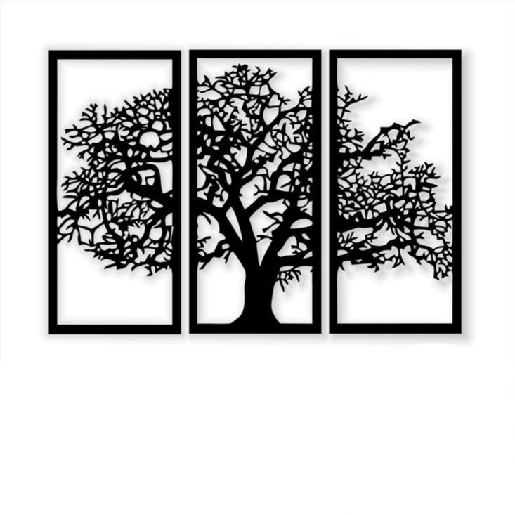 دیوارکوب آتریکس ۳ تکه مدل درخت  st03