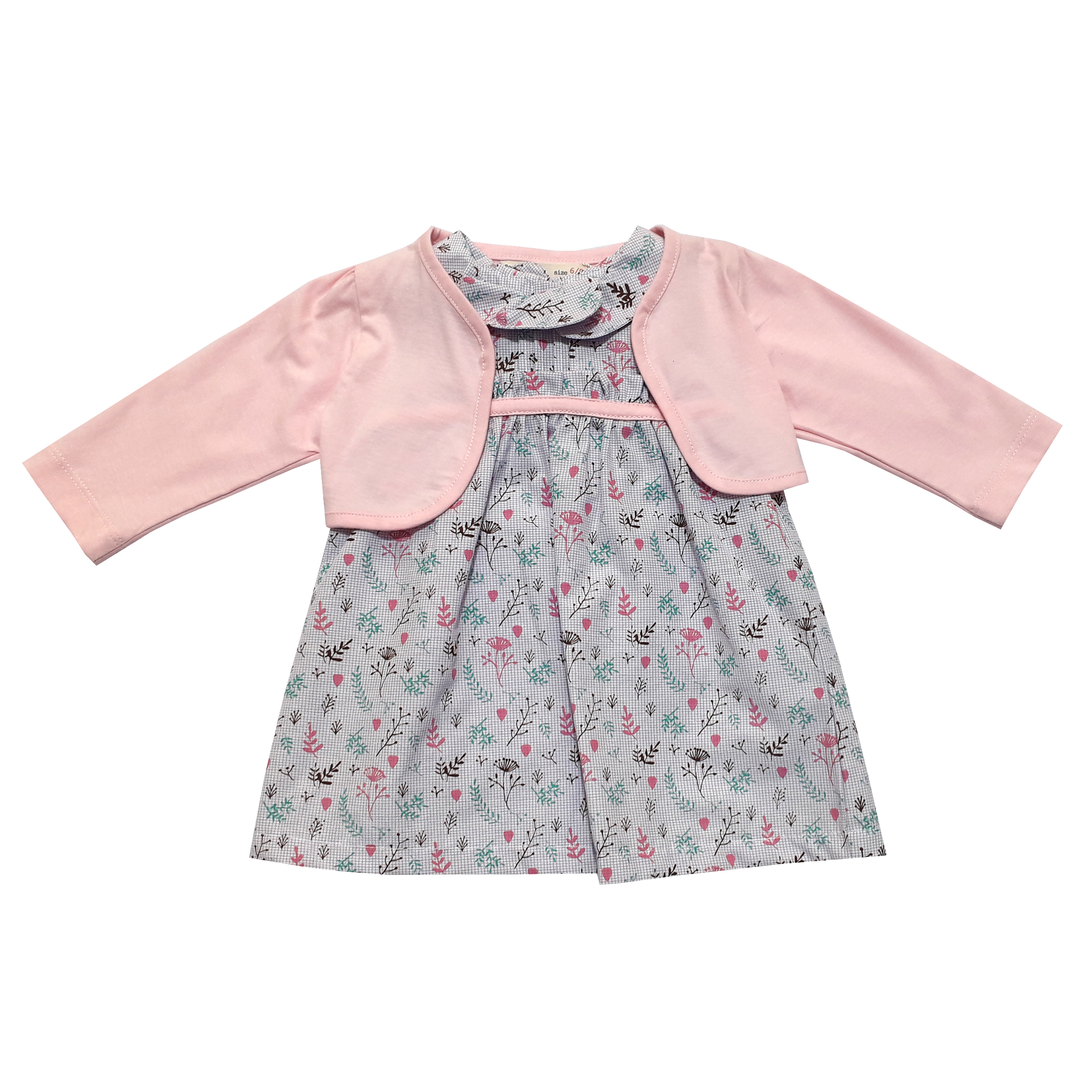 ست کت و پیراهن نوزادی دخترانه مدل 4003