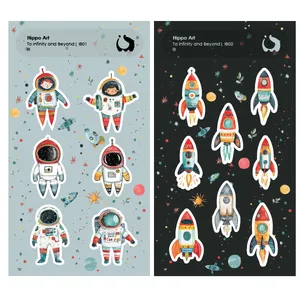 برچسب هیپو آرت مدل فضانورد و سفینه بسته 2 عددی