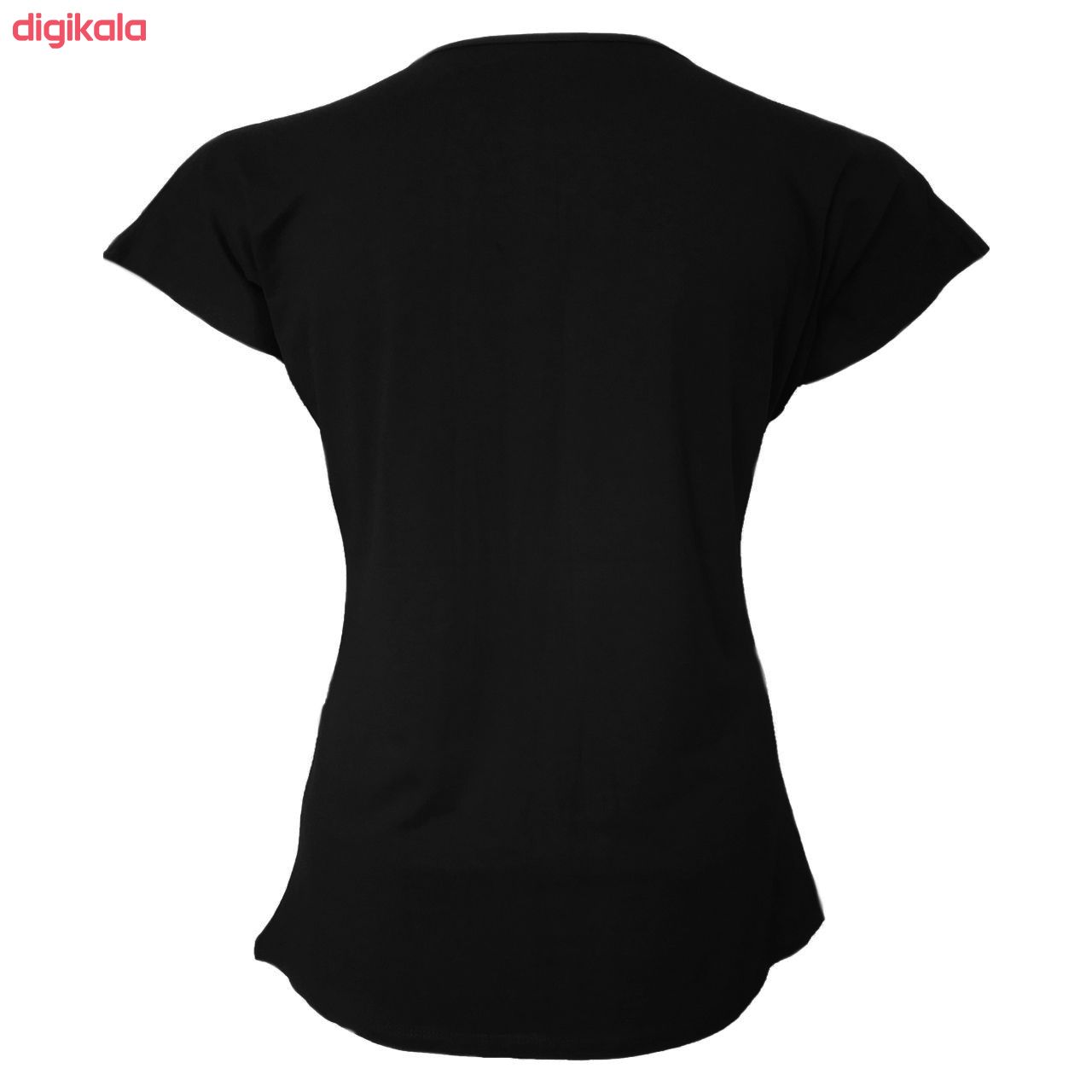 تی شرت آستین کوتاه زنانه طرح چارم کد tm-654 رنگ مشکی