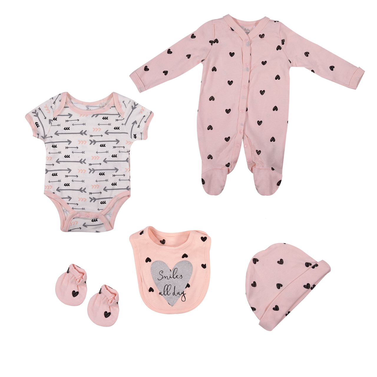 ست 5 تکه لباس نوزاد کد 6888