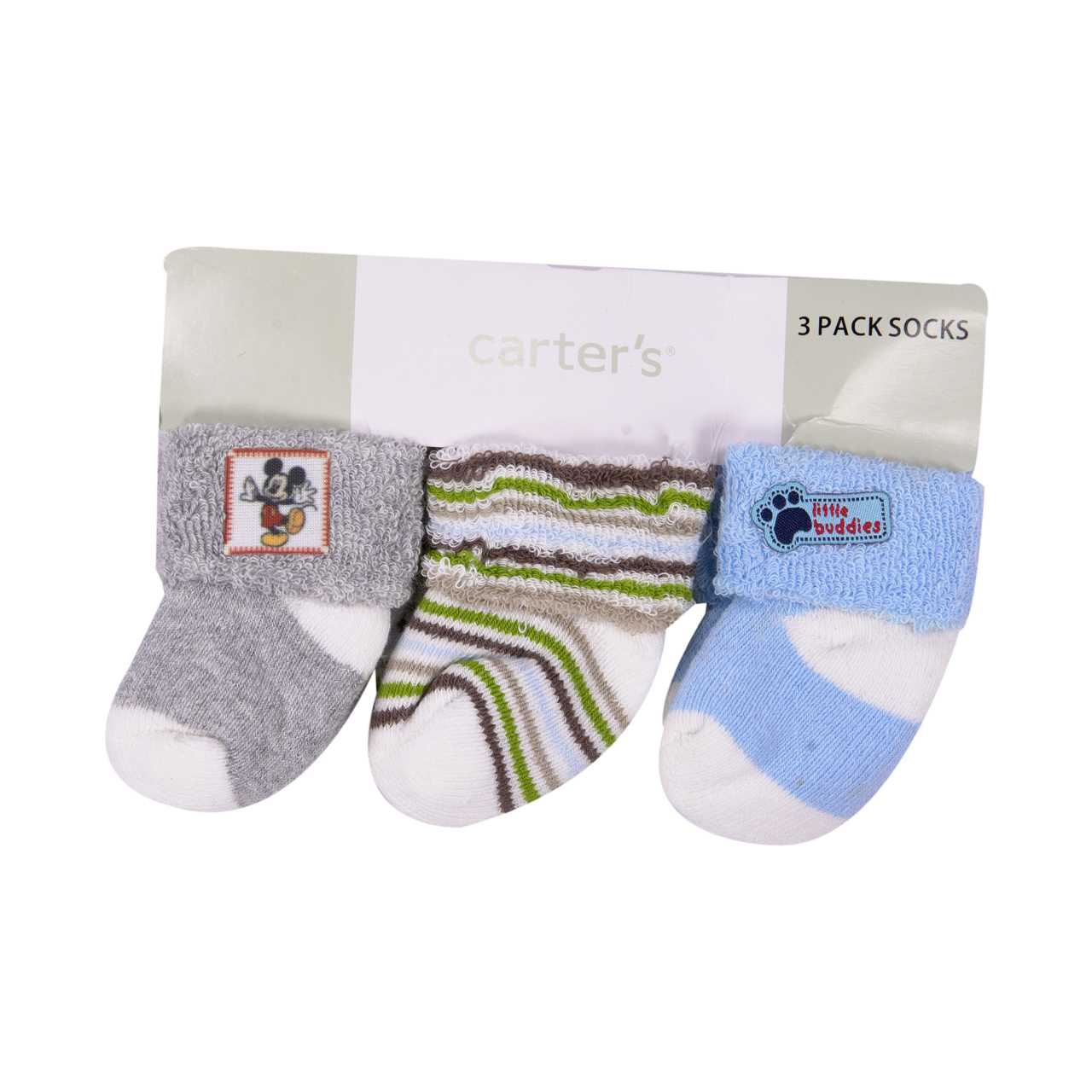 جوراب نوزاد کارترز مدل 7-5293 مجموعه 3 عددی