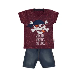 ست تیشرت و شلوارک پسرانه طرح دزد دریایی کد ۹۳۳