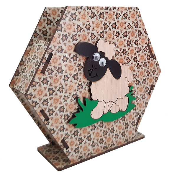 جامدادی رومیزی طرح بره ناقلا کد B-11
